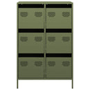 vidaXL olívazöld acél magasszekrény 68 x 39 x 101,5 cm