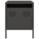 vidaXL fekete acél éjjeliszekrény 35 x 39 x 43,5 cm