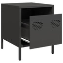 vidaXL 2 db fekete acél éjjeliszekrény 35 x 39 x 43,5 cm
