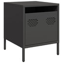 vidaXL 2 db fekete acél éjjeliszekrény 35 x 39 x 43,5 cm