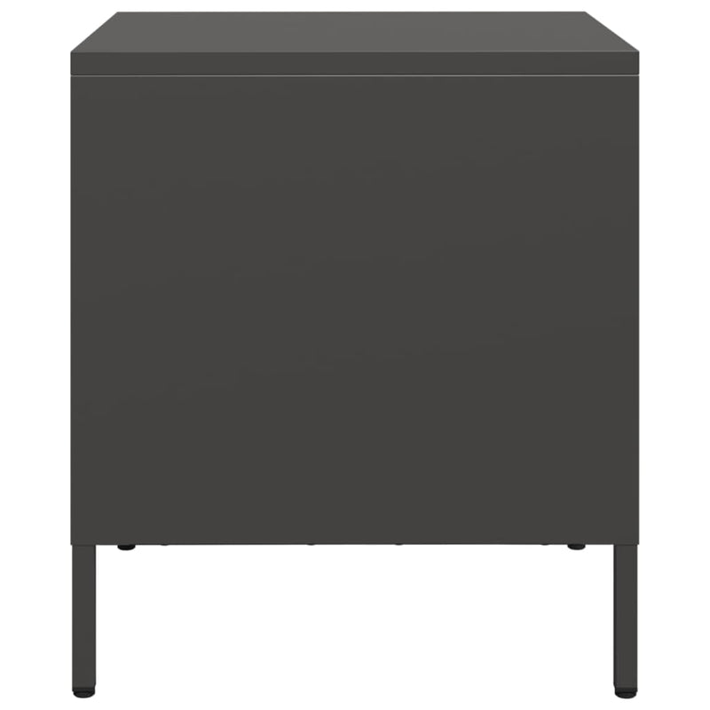 vidaXL 2 db fekete acél éjjeliszekrény 35 x 39 x 43,5 cm