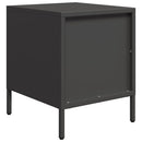 vidaXL 2 db fekete acél éjjeliszekrény 35 x 39 x 43,5 cm