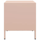 vidaXL rózsaszín acél éjjeliszekrény 35 x 39 x 43,5 cm