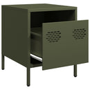 vidaXL olívazöld acél éjjeliszekrény 35 x 39 x 43,5 cm