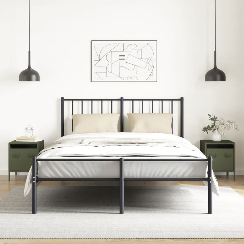vidaXL 2 db olívazöld acél éjjeliszekrény 35 x 39 x 43,5 cm