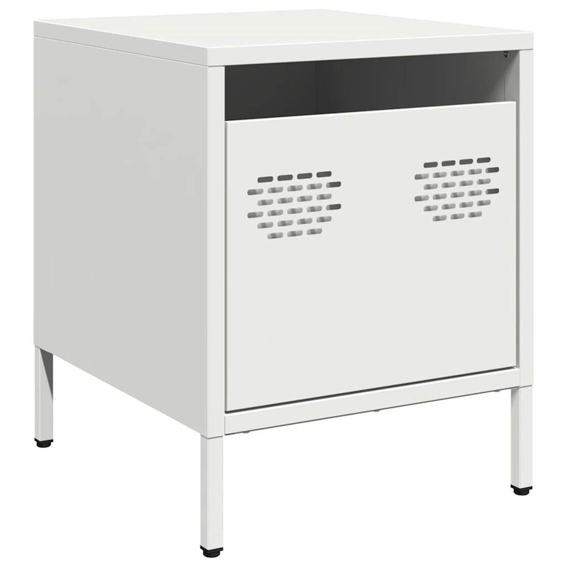 vidaXL 2 db fehér acél éjjeliszekrény 35 x 39 x 43,5 cm