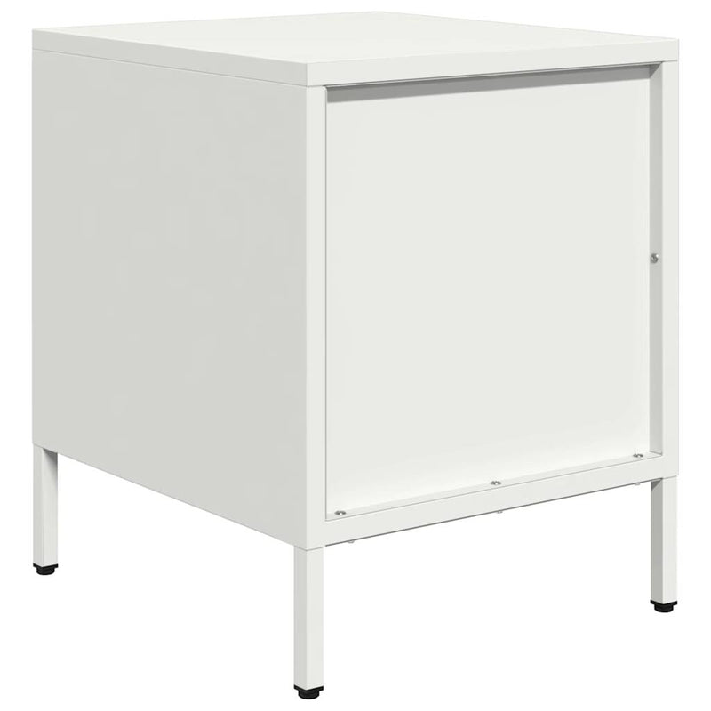 vidaXL 2 db fehér acél éjjeliszekrény 35 x 39 x 43,5 cm