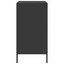 vidaXL fekete hidegen hengerelt acél tálalószekrény 68,5x39x72 cm