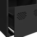 vidaXL fekete hidegen hengerelt acél tálalószekrény 68,5x39x72 cm