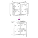 vidaXL rózsaszín hidegen hengerelt acél tálalószekrény 68x39x73,5 cm