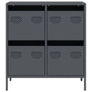 vidaXL antracit hidegen hengerelt acél tálalószekrény 68x39x73,5 cm