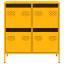 vidaXL mustársárga hidegen hengerelt acél tálalószekrény 68x39x73,5 cm