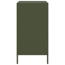 vidaXL olívazöld hidegen hengerelt acél tálalószekrény 68x39x73,5 cm