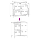 vidaXL olívazöld hidegen hengerelt acél tálalószekrény 68x39x73,5 cm