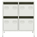 vidaXL fehér hidegen hengerelt acél tálalószekrény 68x39x73,5 cm