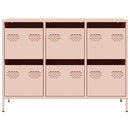 vidaXL rózsaszín hidegen hengerelt acél tálalószekrény 101,5x39x73,5cm