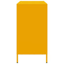 vidaXL mustársárga hideghengerelt acél tálalószekrény 101,5x39x73,5 cm