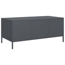 vidaXL antracit hidegen hengerelt acél dohányzóasztal 101,5x50x43,5 cm