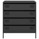 vidaXL rózsaszín hidegen hengerelt acél tálalószekrény 68x39x73,5 cm