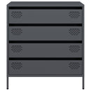 vidaXL antracit hidegen hengerelt acél tálalószekrény 68x39x73,5 cm