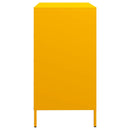 vidaXL mustársárga hidegen hengerelt acél tálalószekrény 68x39x73,5 cm