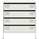 vidaXL fehér hidegen hengerelt acél tálalószekrény 68x39x73,5 cm