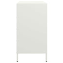 vidaXL fehér hidegen hengerelt acél tálalószekrény 68x39x73,5 cm