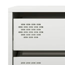 vidaXL fehér hidegen hengerelt acél tálalószekrény 68x39x73,5 cm