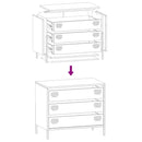 vidaXL fekete hidegen hengerelt acél tálalószekrény 68x39x58,5 cm