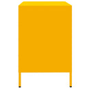 vidaXL mustársárga hidegen hengerelt acél tálalószekrény 68x39x58,5 cm