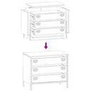 vidaXL mustársárga hidegen hengerelt acél tálalószekrény 68x39x58,5 cm