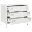 vidaXL fehér hidegen hengerelt acél tálalószekrény 68x39x58,5 cm