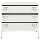 vidaXL fehér hidegen hengerelt acél tálalószekrény 68x39x58,5 cm