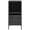 vidaXL fekete hidegen hengerelt acél tálalószekrény 35 x 39 x 73,5 cm