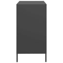 vidaXL fekete hidegen hengerelt acél tálalószekrény 68,5x39x72 cm