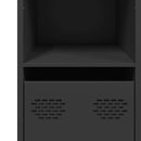 vidaXL fekete hidegen hengerelt acél tálalószekrény 101,5x39x73,5 cm