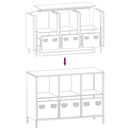 vidaXL fekete hidegen hengerelt acél tálalószekrény 101,5x39x73,5 cm