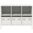 vidaXL fehér hidegen hengerelt acél tálalószekrény 101,5x39x73,5 cm