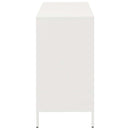 vidaXL fehér hidegen hengerelt acél tálalószekrény 101,5x39x73,5 cm