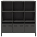 vidaXL fekete acél magasszekrény 101,5 x 39 x 103,5 cm