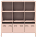 vidaXL rózsaszín acél tálalószekrény 101,5 x 39 x 103,5 cm