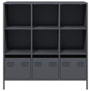 vidaXL antracitszürke acél magasszekrény 101,5 x 39 x 103,5 cm