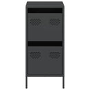 vidaXL fekete hidegen hengerelt acél tálalószekrény 35 x 39 x 73,5 cm