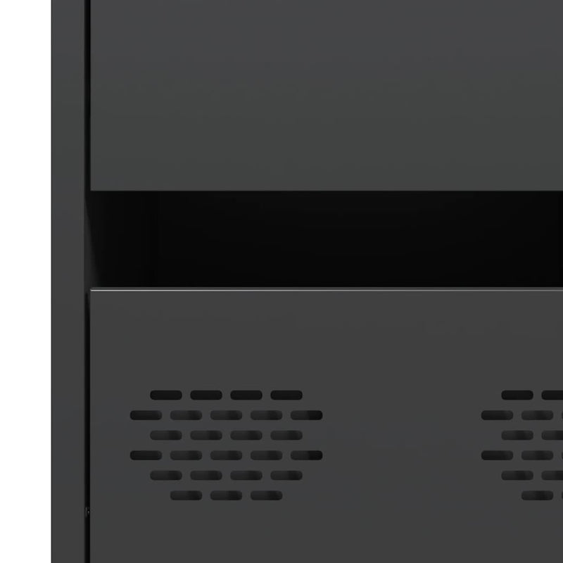 vidaXL fekete hidegen hengerelt acél tálalószekrény 35 x 39 x 73,5 cm