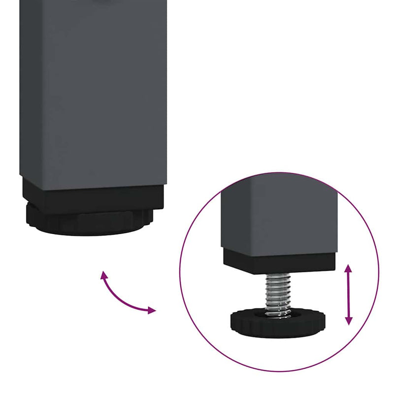 vidaXL antracit hidegen hengerelt acél tálalószekrény 35x39x73,5 cm
