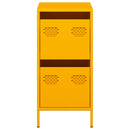 vidaXL mustársárga hidegen hengerelt acél tálalószekrény 35x39x73,5 cm