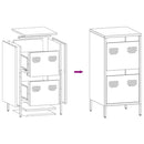 vidaXL mustársárga hidegen hengerelt acél tálalószekrény 35x39x73,5 cm