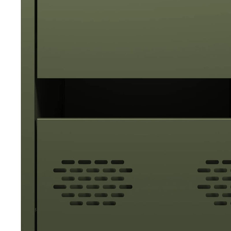 vidaXL olívazöld hidegen hengerelt acél tálalószekrény 35x39x73,5 cm