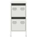 vidaXL fehér hidegen hengerelt acél tálalószekrény 35x39x73,5 cm