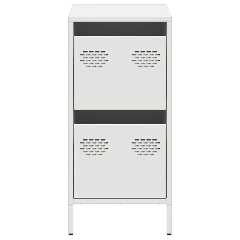 vidaXL fehér hidegen hengerelt acél tálalószekrény 35x39x73,5 cm